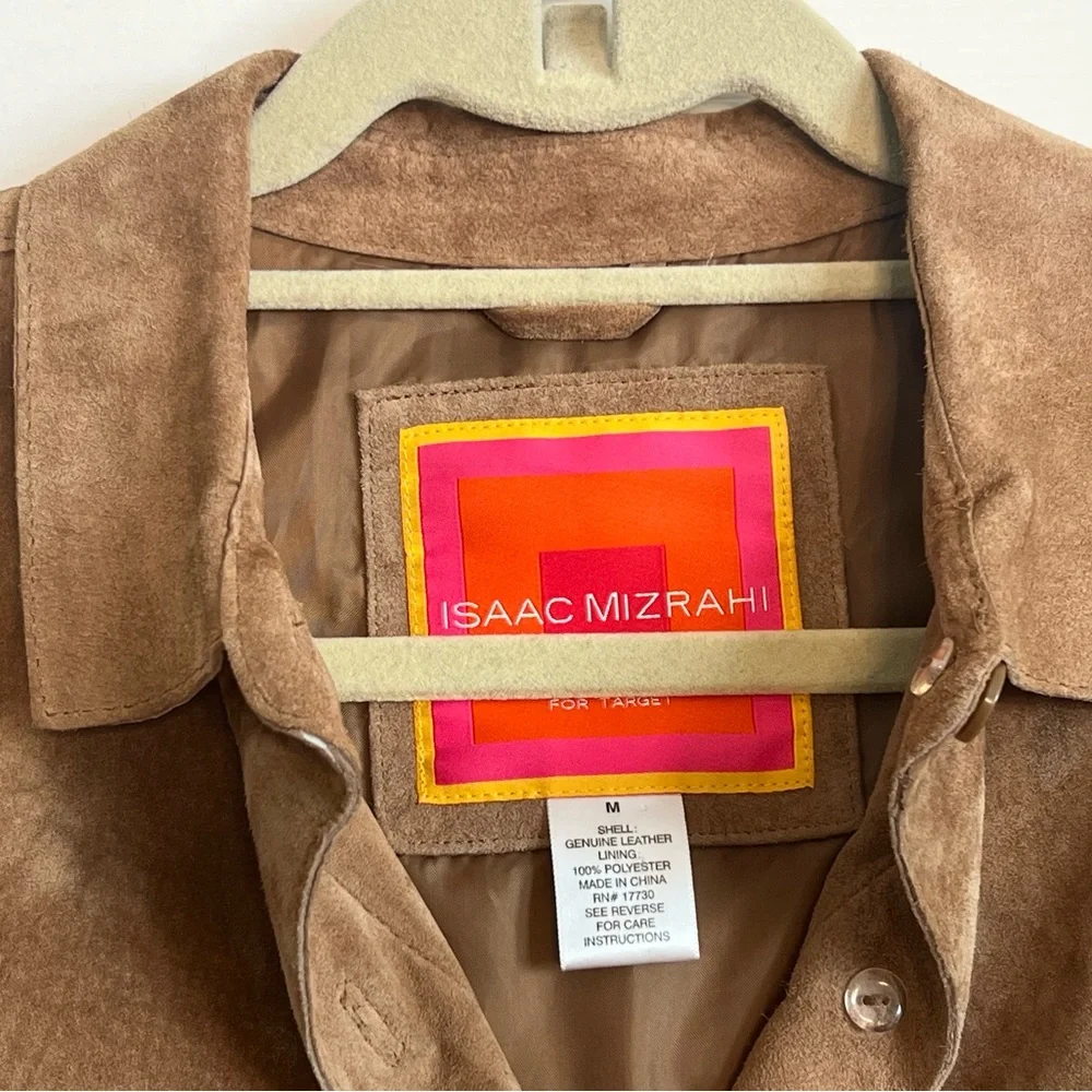 Isaac Mizrahi Suede Camel Women's Jacket - Picture 2 of 5
